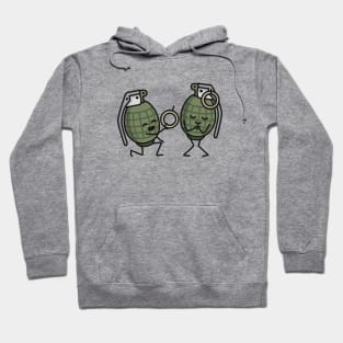 Hand grenade marriage proposal funny couples army Hoodie